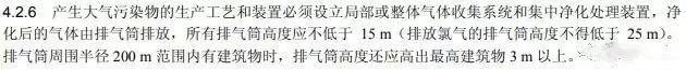 各行业烟囱(排气筒)环保高度要求汇总,排气筒最低高度等规定