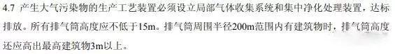 各行业烟囱(排气筒)环保高度要求汇总,排气筒最低高度等规定